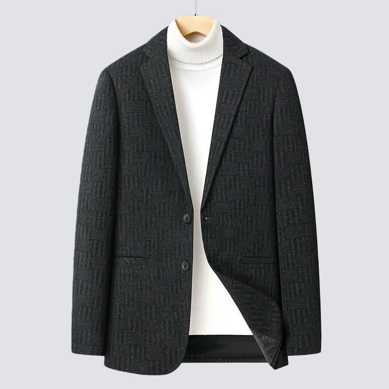 Blazer décontracté homme d'âge moyen avec col épais premium