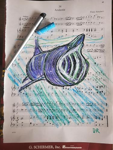 Requin pèlerin cadeau idéal passionné de mer pastel A4 - 4