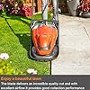 Flymo EasiGlide 300 Hover Collect Lawn Mower - 1700W/1900W Motor, 30cm Cutting Width, 20 Litre Grass Box, Folds Flat, 10m Cable Length, Orange and Grey