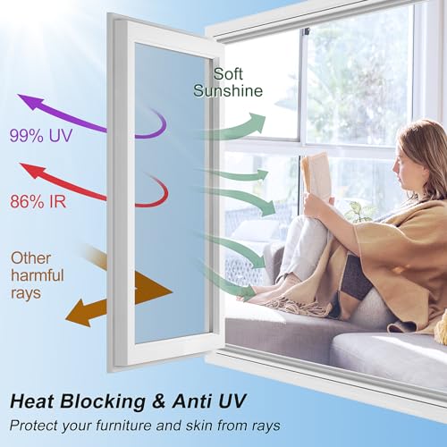 Sonnenschutzfolie LULUETPUE Spiegelfolie selbstklebend für Fenster