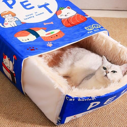Coussin rectangulaire pour animaux de compagnie lit chat design collation - 6
