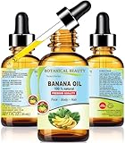 Botanical Beauty BANANA OIL 100% Natural Pure Virgin Unrefined Cold Pressed Carrier Oil for Face, Skin, Hair, Lip, Nails for Dry, Sensitive, Normal Skin 1 Fl Oz 30 ml