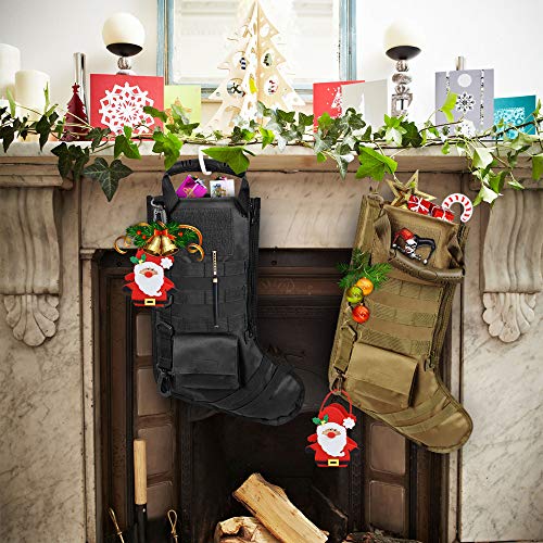 Tactical Christmas Stocking Bag Military Dump Drop Magazine Storage Bag Edc Molle Pouch For Christmas Ornament Decoration Gifts For Veterans Military Patriotic And Outdoorsy People, Tan #TOP4
