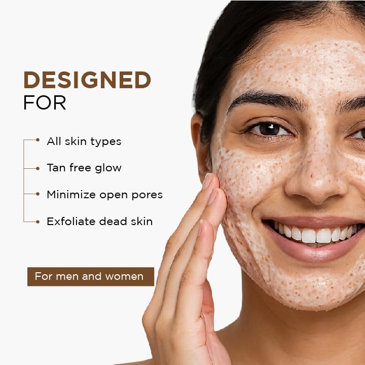 Oshea Herbals Radiance DTan Face Scrub for Women & Men | Deeply Exfoliates & Remove Impurities | Reduces Tan & Brightens Skin Tone | Enriched with Aloevera & Grape Fruit Extract | All Skin Types -120g - Image 6 thumbnail