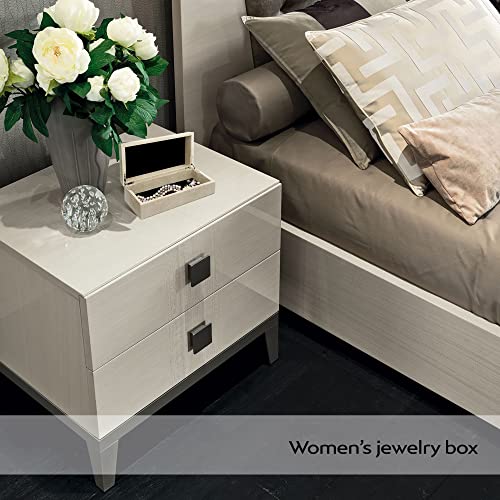 Brandlouie Decorative Shagreen Box With Lid, Ivory Faux Leather Storage Boxes, Coffee Table, Desk, Nightstand Or Dresser Home Decor Organizer Box, Fits Small Items #TOP4