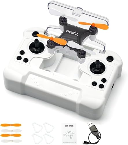 Mini Drone, Pocket Remote Control Drone Easy Stunt Flights with 360° Flips & Altitude Hold, LED Lights & Propeller Guards, Indoor/Outdoor Beginner-Friendly RC Quadcopter (Black)