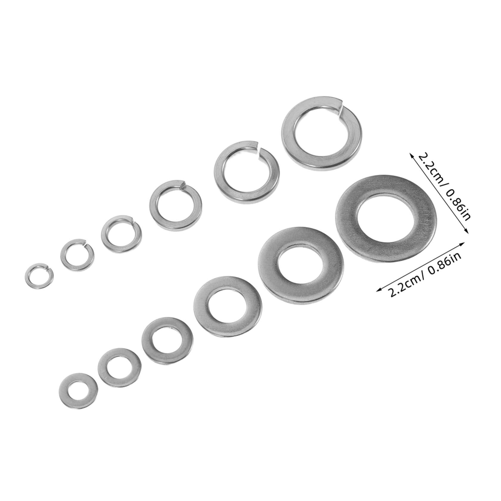 Assortiment de Rondelles Plates en Acier Inoxydable 790 Pièces