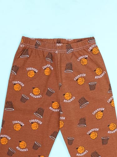 Image of KiddoPanti Boys Printed Pyjama | 100% Cotton Single Jersey Fabric | All Over Printed Design | Relax Fit & Ankle Length | Pyjama Pant