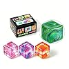 1 Pack Fidget Toys Squishy Stress Cube, Stress Balls for Kids Adults Squishies Stress Relief, Ice Sugar Sensory Toys for Kids with Autism, Fidgets for Classroom Prize Toys(Green,1 Pack)