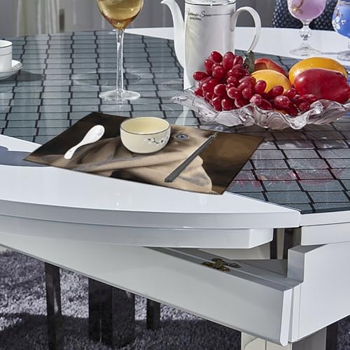 Set de table chat résistant chaleur toile lot de 6 infroissable - 5