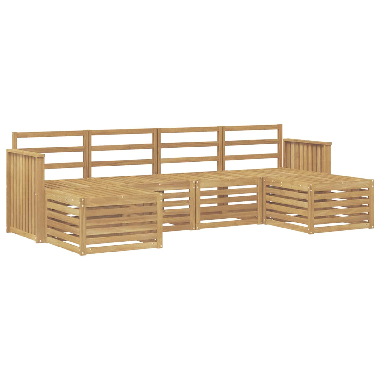 vidaXL Zestaw sof na zewnątrz 6 pcs Biały 249 x 122,5 x 73 cm, Nowoczesna sofa ogrodowa, wygodny zestaw mebli, trwałe siedziska na taras, lounge w stylu