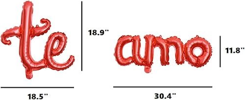 Miniatura 2 de 2 juegos de pancartas españolas Te Amo - Globos rojos de Te Amo para el Día de la Madre, Día del Padre, letras para España, parejas, hijo, hija,