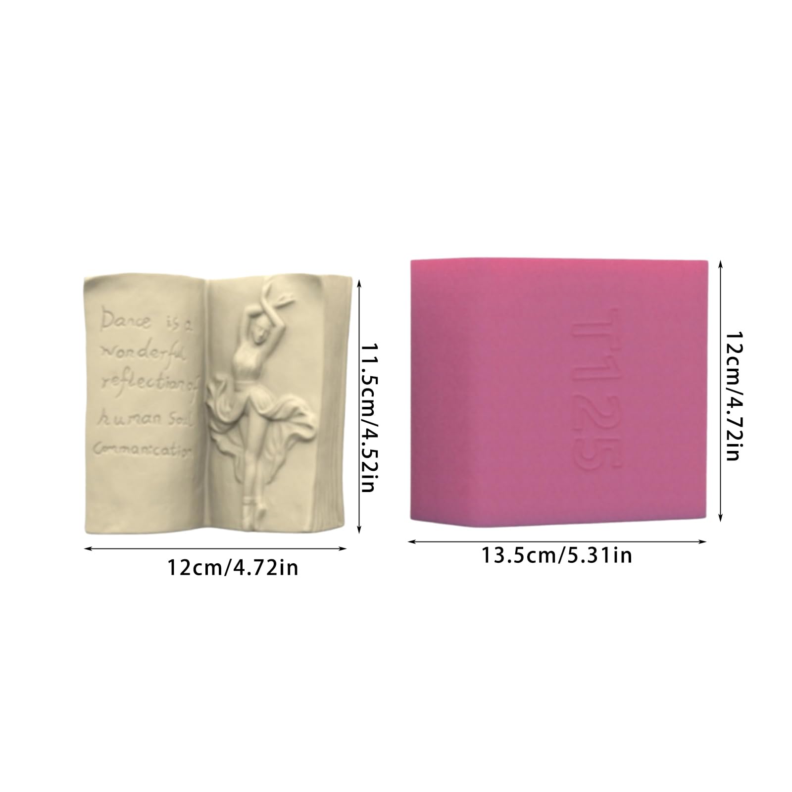 Stampi in silicone per vasi di fiori a forma di libro a forma di viso, stampi per vasi di fiori stampi per fioriere in silicone per fioriere fatte a mano