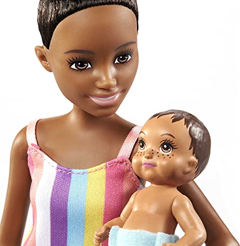 Muñeca Barbie Skipper Babysitters con accesorios 9 pulg miniatura 3