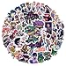 50PCS JoJo's Bizarre Adventure Stickers for Kids Girls Stickers for Water Bottles Laptop Journal Guitar Aesthetic Vinyl Waterproof Decals (Purple)