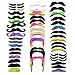 48 Pièces Nouveauté Fausses Moustaches à Papier Collant Auto 16 Styles, Autocollant Fausses Moustaches Auto Adhésives pour Soirées Costumées, D'anniversaire et Performance