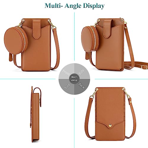 Image of Peacocktion Small Crossbody Cell Phone Purse for Women, Lightweight Mini Small Crossbody Bags for Women with Card Slots