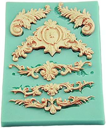 3D Silikonformen Für Fondant – Set Mit 3 Barock-Motiven, Antihaftbeschichtet, Für Kuchen, Schokolade & Deko (bis 230°C)
