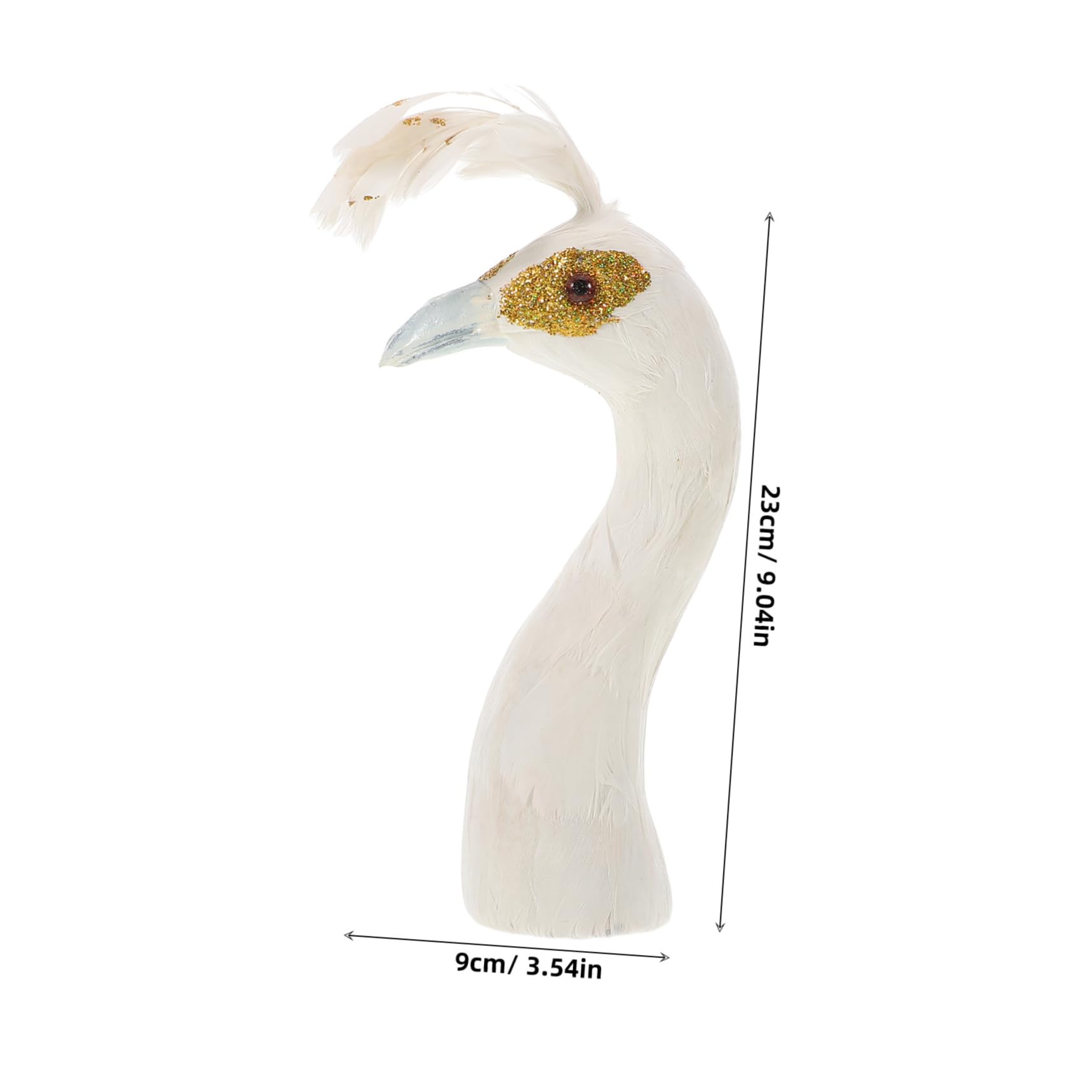 VINTORKY Artificial Peacock Head Model with Embellishments for Elegant Banquet Decor Reception Ornament for Weddings Dining Tables and Holiday Parties