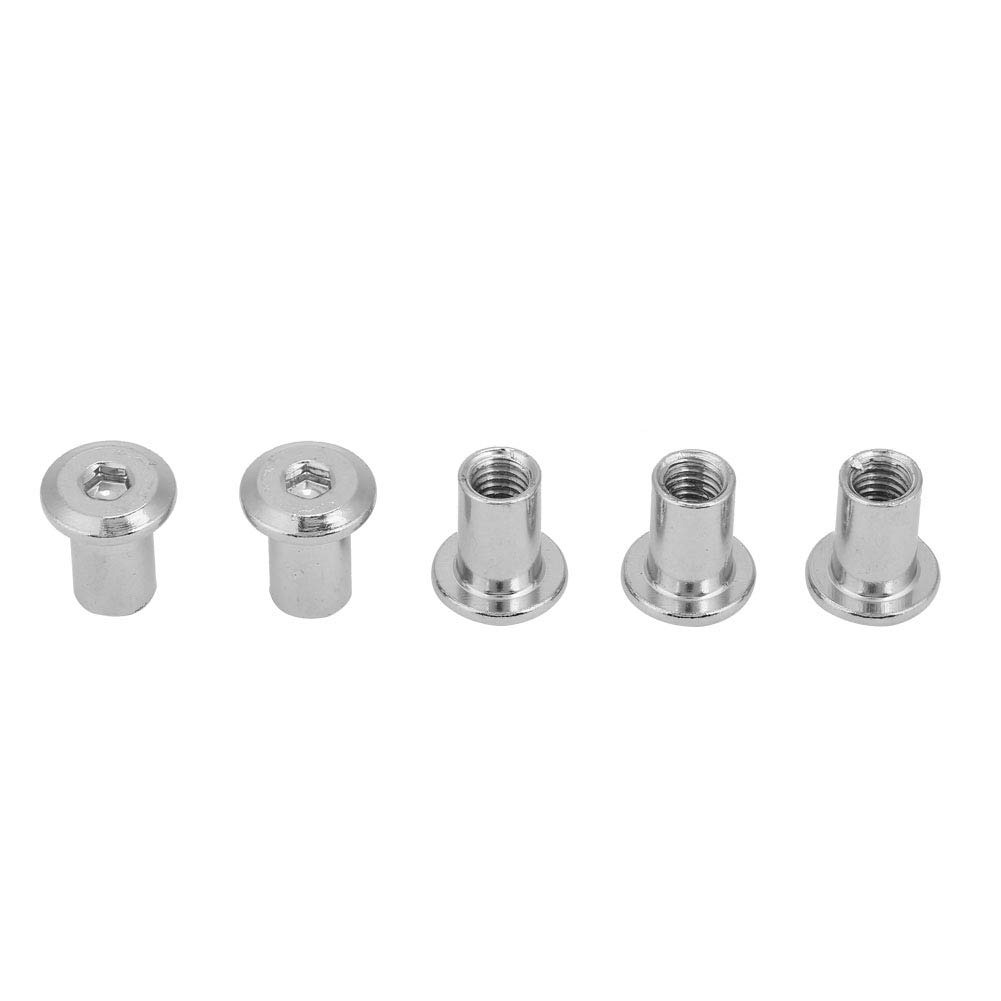 M6 & M8 Stainless Steel Flat Sleeve Nuts Set – Round Head Furniture Fasteners, Various Sizes, Nickel-Plated Iron