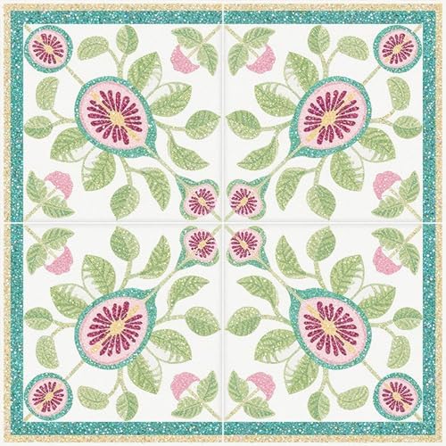 Image of Moroccan Tile Stickers | Waterproof Self Adhesive Peel & Stick Tile Decals for Kitchen Backsplash, Bathroom Wall, Floor, Furniture & Glass (8x8 Inch, Design 48)