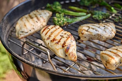 Weber Original Kettle Barbecue A Carbone/Griglia 47 Cm, Coperchio E Braciere Smaltati In Porcellana, Sistema One-Touch, Termometro, Treppiede Con Ruote, Nero - 17