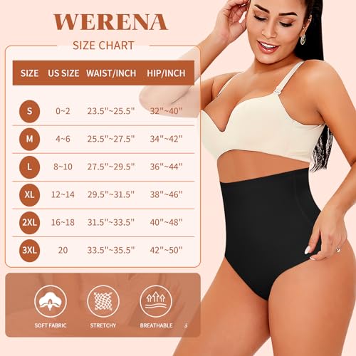 Image of Werena High Waisted Tummy Control Shapewear Panties for Women Body Shaper Underwear