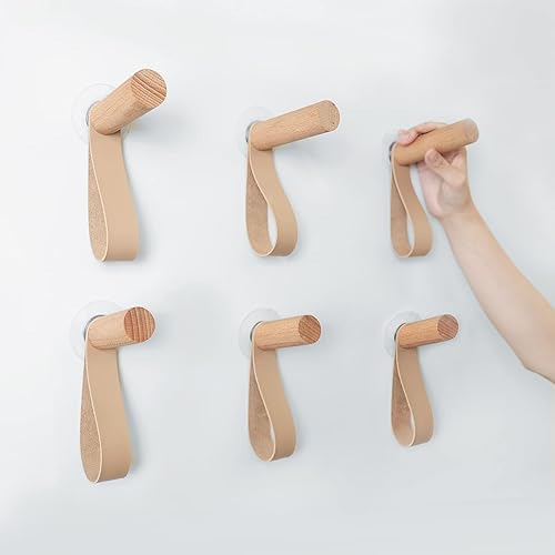 Miniatura 7 de WONQEXZ Gancho de pared, gancho de pared de madera para guardería, ganchos artísticos naturales, ganchos de madera, gancho montado en la pared para