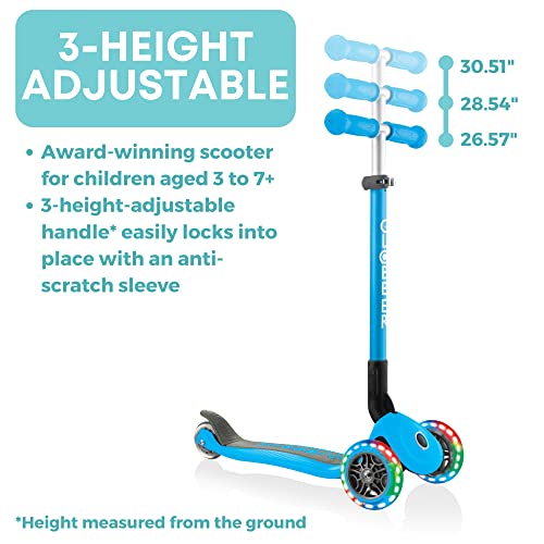 GLOBBER Trottinette enfant 3 roues pliable Primo - Bleu ciel