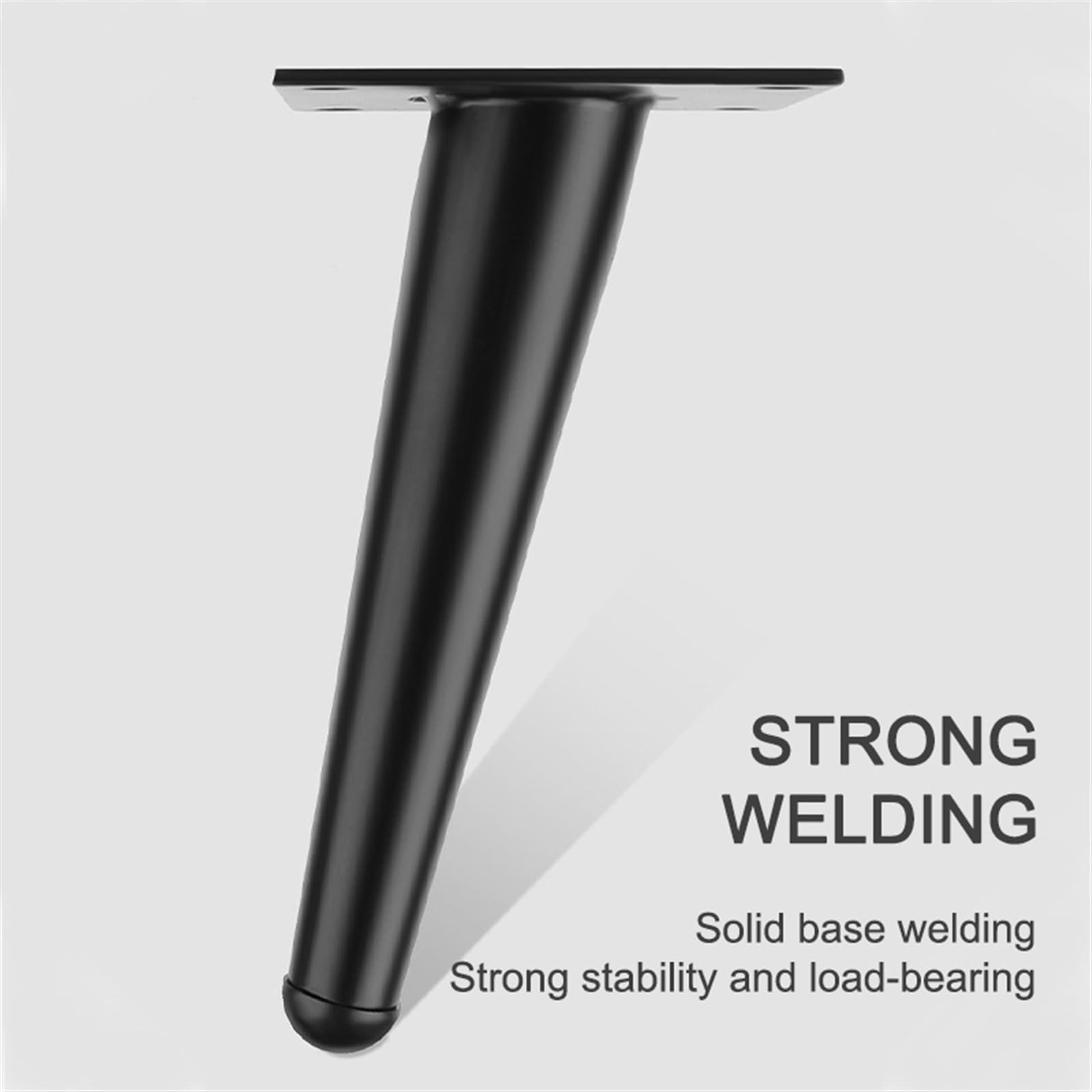 4 unids/Set de Patas cónicas oblicuas for Muebles, Patas de Metal for sofá Cama, Pata de Armario, Muebles de Mesa, herrajes de 10-30cm (Color : Gold Slant 12cm)