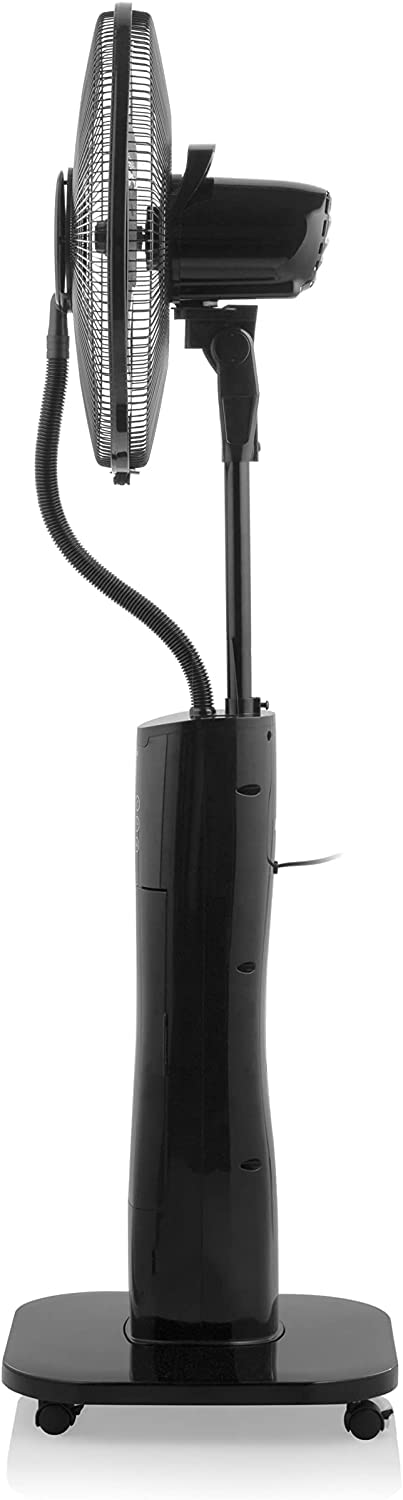 Tristar VE-5884 Ventilador nebulizador, 40 cm de diámetro, temporizador 1-9 h, oscilante 85°, 3 ajustes de velocidad, Ángulo ajustable 25°, tanque de agua de 2 L, mando a distancia, 70 W