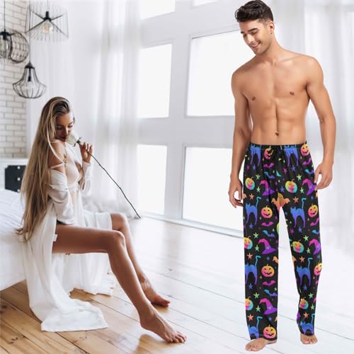 visesunny Mens 100% Cotton Pajama Bottoms Lightweight Lounge Pant with Pockets Soft Sleep Pj Pants for Men3
