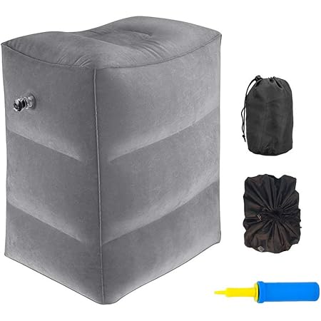 Amazon Co Jp フットレスト 足置きクッション 足枕 旅行 便利グッズ 三段階高さ変更可能 飛行機 新幹線 オフィス 車用 空気式 持ち運びやすい 軽量 足むくみ対策 エコノミー症候群 足のリラックスに 文房具 オフィス用品