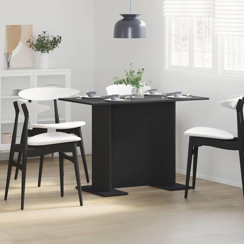 Table à manger noire en bois pour vos petits déjeuners sur le balcon ou en cuisine