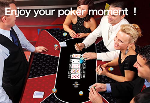 Cifupy Poker Mat - 71X35In/47X24/94X47 In Poker Top Mat, Portable Rubber Foam Poker Table Top, Players Game Layout Mat With Carrying Bag Foam Poker Table Top For Poker Games,Casino,Blackjack #TOP6