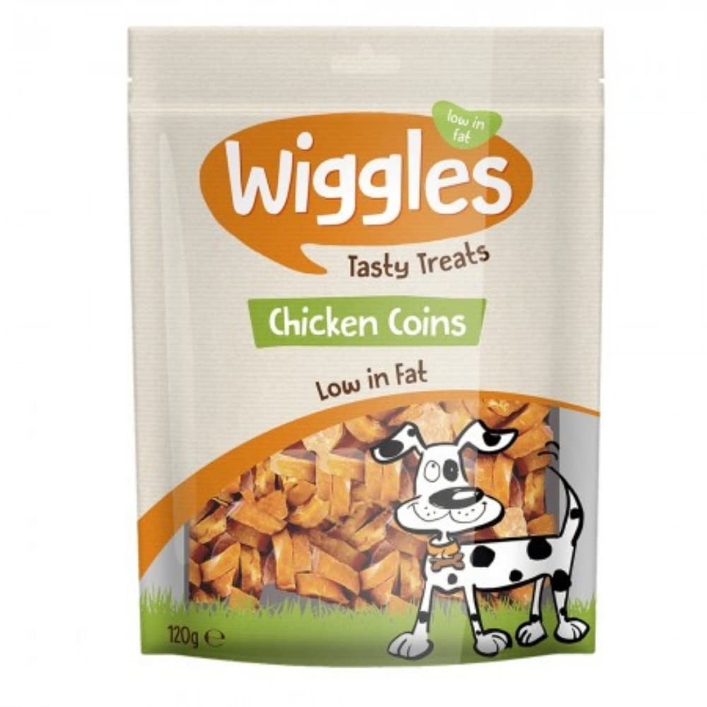 100% Natural Dog Treats High Protein Low Fat Resealable Pack (Chicken, 18X 120g Chicken Coins)