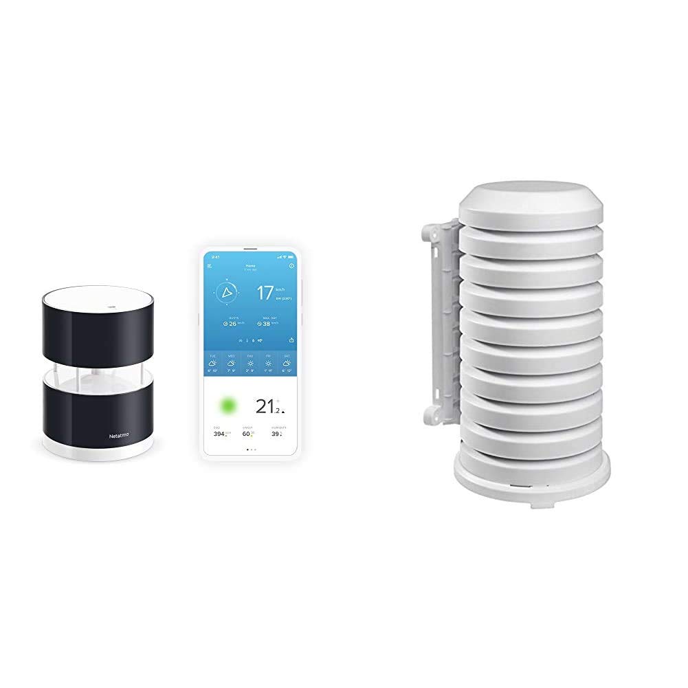 Netatmo Wind Gauge Anemometro per Stazione Meteo & Protezione Tfa per Trasmettitore Esterno 98.1114.02