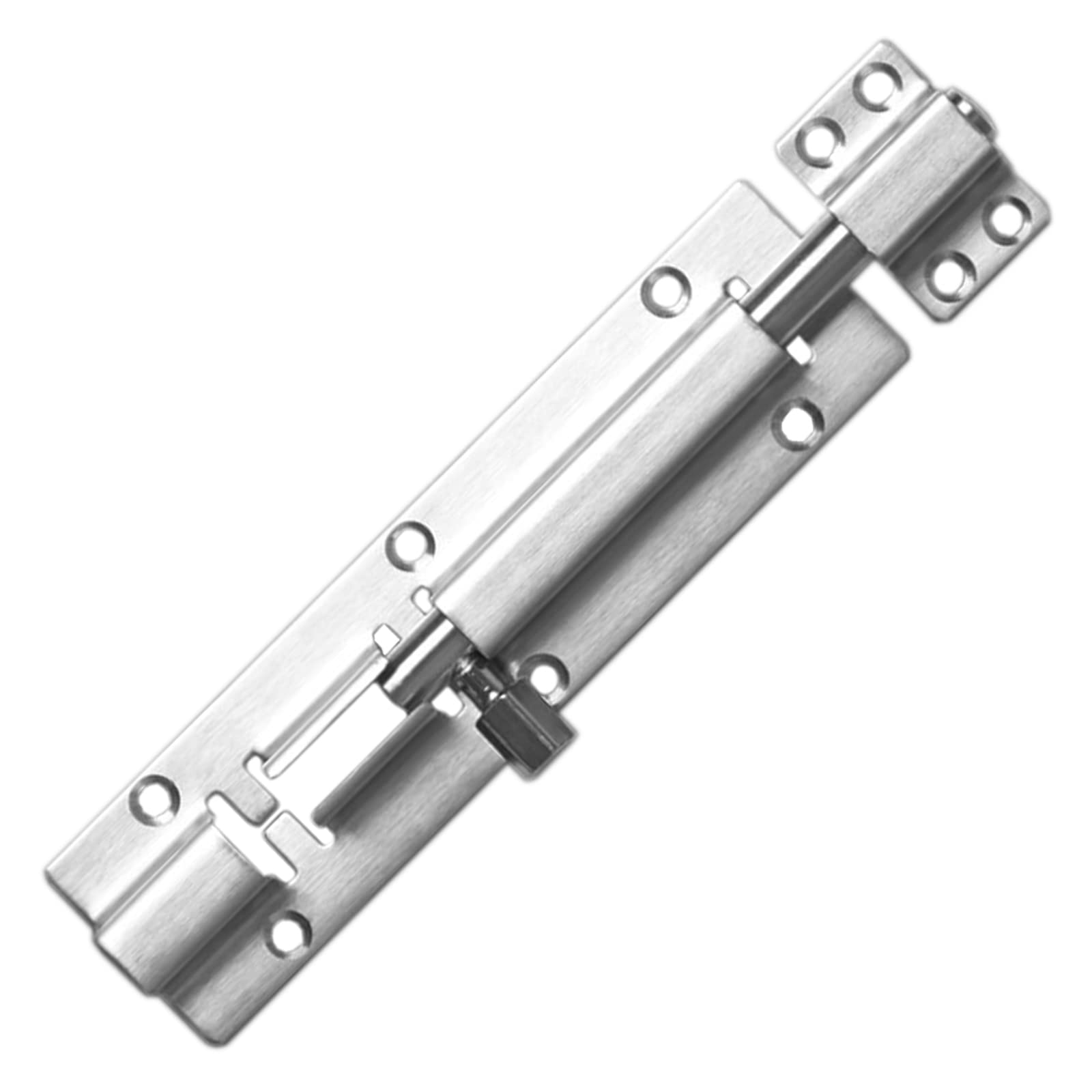 NVSFZGIYG Door Lock,Gate Bolt Stainless,Slide,2 Pack Barrel, Thickened for, No-Drilling Installation, Brushed Finish with Screws