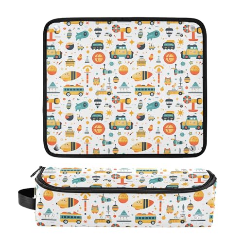 Bolsa organizadora para herramientas de cabello CWUPZAY con estera resistente al calor para planchas y rizadores miniatura 3