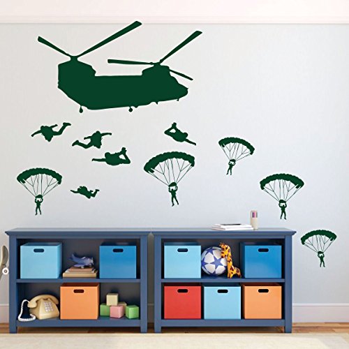 Vinilo Decorativo Personalizado Army Chinook y Paracaidistas miniatura 7