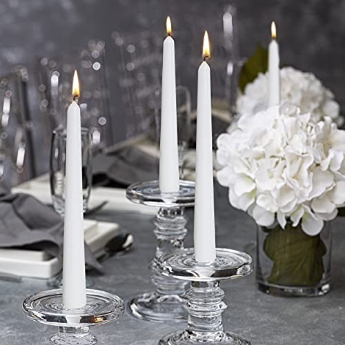 Bolsius White Taper Candles - 10 Pack Unscented 10 Inch Dinner Candle Set - 8 Hours Burn Time - Premium European Quality - Smokeless And Dripless Household, Wedding, Party, And Home Décor Candlesticks #TOP5