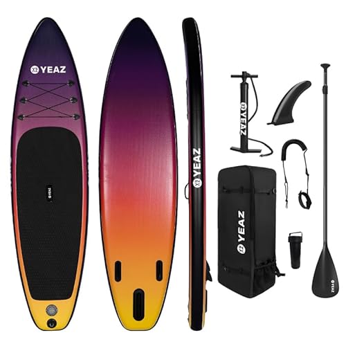 Aculldo サップボード SUPボード SUPインフレータブル スタンドアップパドルボード 耐荷重150Kg 長さ305cm 幅76cm 厚15cm PVC材質 インフレータブル 水上ボード 初心者 中級者 海川湖ヨガ 釣り 滑り止め 持ち運び便利 収納バッグ付き (A)の商品画像（Amazon）