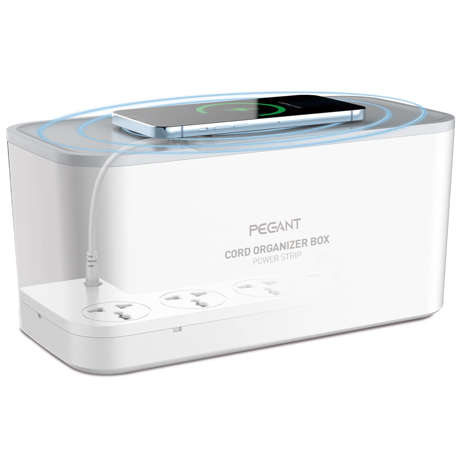 Buy PEGANT 3in1 USBC Power Extension Cord with 15W Wireless Charger