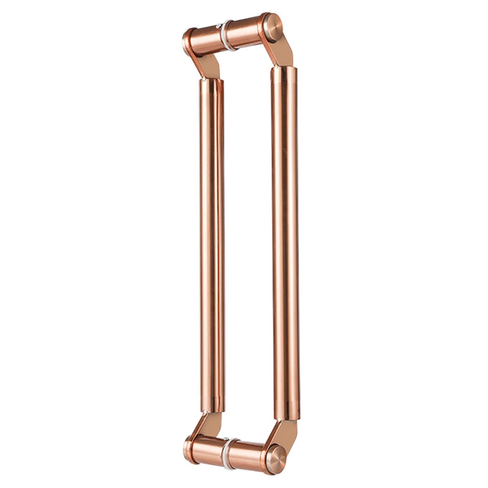 Gthtuhfd Rose Gold Stainless Steel Push Pull Door Handle, Commercial Double Sided Bar Barn Door Handles Shower Glass Pulls, Office Shop Entry, Garages Sheds Gates/Rose Gold/150Cm/59In,-150Cm/59In