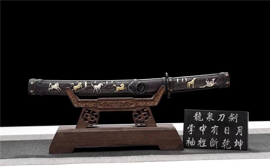 Zhmyyxgs Handmade Carved Japanese Tanto Dagger Sword Samurai Katana Sharp Folded Steel