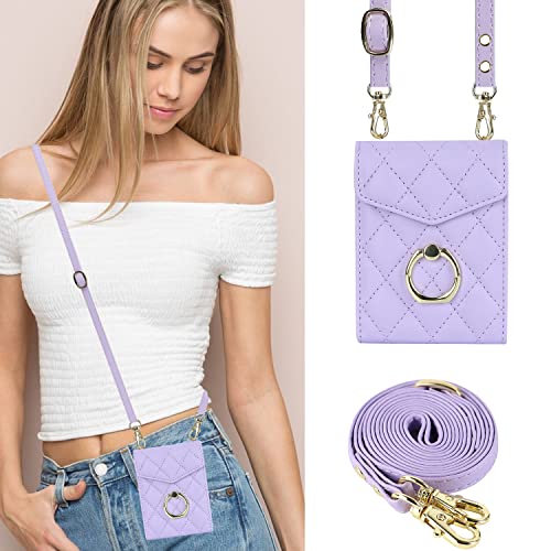 Étui Galaxy Z Flip 5 portefeuille violet cuir PU bague support antichoc - 2