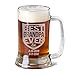 16 Oz Grandpa Mug Personalized Glass Beer Mug Stein Gift for Grandfather Fathers Day Engraved with Est. Kids Birth Dates Etched Papa Grandpa