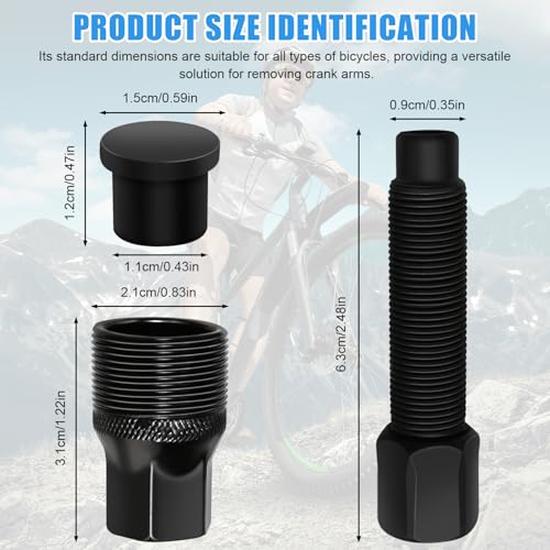 AUUTI 2 Items Bike Crank Puller - Crank Removal Tool for Square Taper and Splined Cranks, Maintenance and Repair Tool for Cycling Power Bottom Bracket