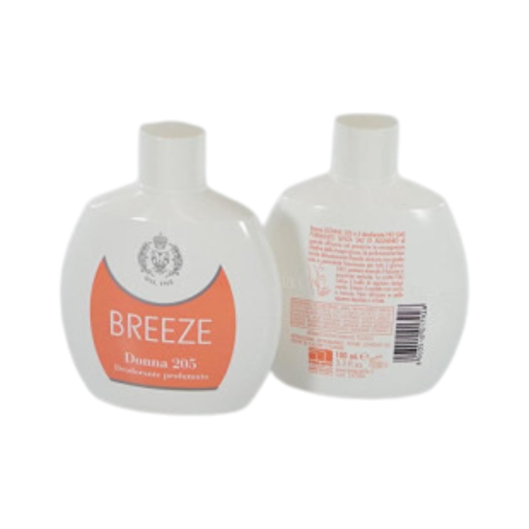 Deodorante Profumato, DONNA 205, Garantisce Un'Efficace Azione Deodorante Fino a 48h. Regala Freschezza e Protezione, No Gas, Formulato Senza Sali Di Alluminio 100ml (6 Unità)