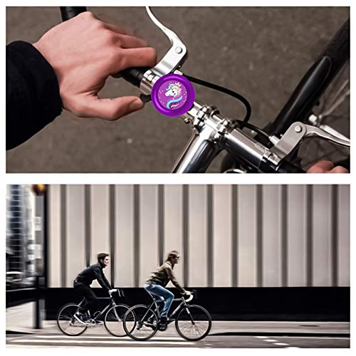 KANGHAR Unicorn Bike Bell for Kids Girls Boys,Adjustable Size Bicycle Bell Bike Accessories for Adult Women Men Clear Sound Bike Horns